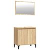 vidaXL 2 Piece Bathroom Furniture Set Sonoma Oak Engineered Wood