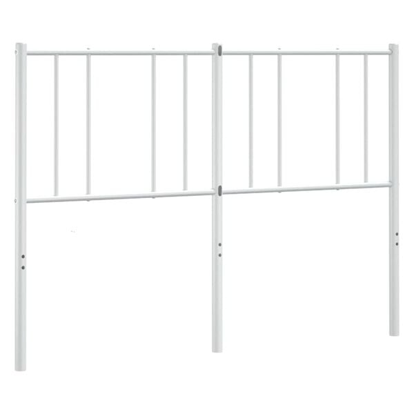 vidaXL Metal Replace Headboard White 120 cm