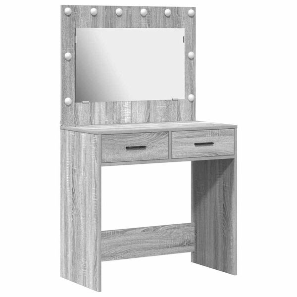 vidaXL Dressing Table Grey sonoma 78.5 x 41 x 135 cm Engineered wood