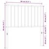 vidaXL Metal Replace Headboard White 75 cm