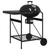vidaXL Outdoor Grill with Wheel Black 96 x 72 x 113 cm Metal