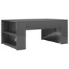 vidaXL Coffee Table | High gloss grey | Engineered wood | 100x60x42 cm