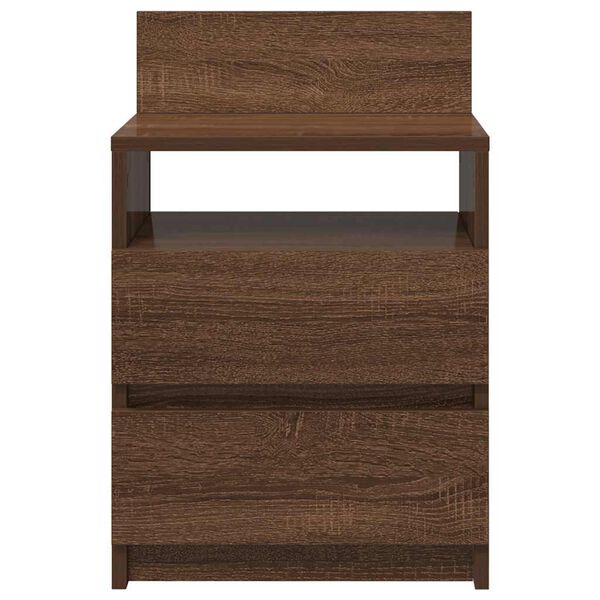 vidaXL Bedside Cabinets 2 pcs with 2 Drawers Brown Oak 40x33x60 cm