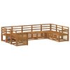vidaXL Sectional Sofa Set 7 pcs Natural Solid Acacia Wood