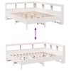 vidaXL Bookcase Bed without Mattress White 140x190 cm Solid Wood Pine