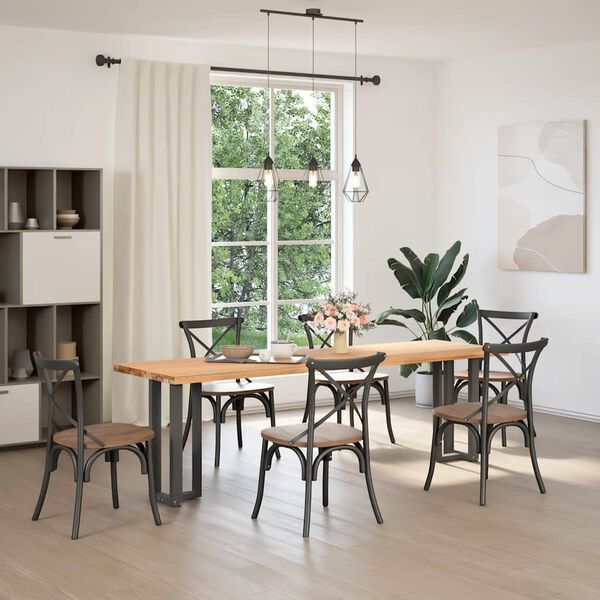 vidaXL Console Table Legs T-Shaped&nbsp;2 pcs Anthracite 38x25x(72-73) cm Steel