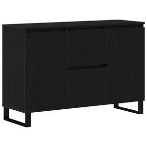 vidaXL Sideboard Black Oak 101.5 x 35 x 70 cm Engineered Wood