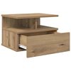 vidaXL Floating Nightstand Artisan Oak 40 x 31 x 28 cm Engineered Wood