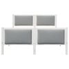 vidaXL Bed Frame with Headboard Light Grey 150 x 200 cm Fabric