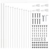 vidaXL Garden Fence 7 pcs White 170 x 115 cm Powder-Coated Steel