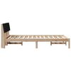 vidaXL Bed frame Brown and black 120 x 190 cm Solid pine wood