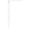 vidaXL Walk-in Shower Wall White 140x195 cm Clear ESG Glass