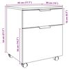 vidaXL Mobile File Cabinet with Wheels Old Wood 45x38x54 cm Engineered Wood
