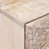 vidaXL Bedside Cabinet 2 pcs White 40 x 33.5 x 46 cm Solid Mango Wood