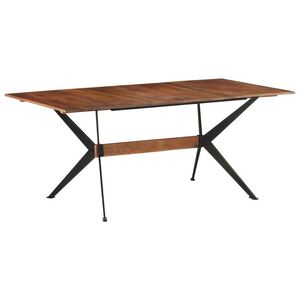 vidaXL Dining Table | Natural wood with black