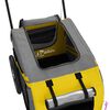 vidaXL Pet Bike Trailer Yellow and Grey Oxford Fabric and Iron