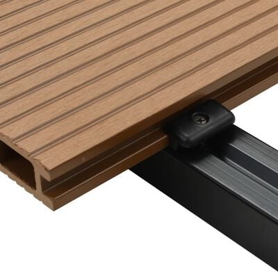 vidaXL WPC Hollow Decking Boards with Accessories 36 m² 2.2 m Teak