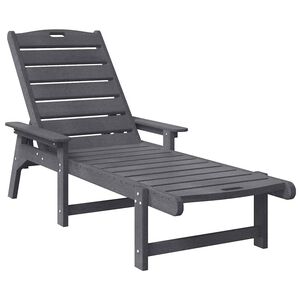 vidaXL Sun Lounger Light Grey HDPE