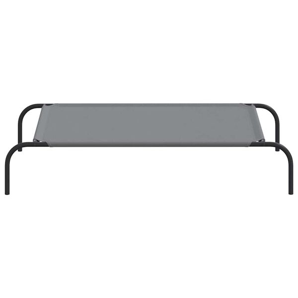vidaXL Elevated Dog Bed Grey 110x65x20 cm Oxford Fabric and Steel