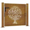 vidaXL Garden Gate 100x75 cm Corten Steel Tree Design