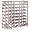 vidaXL Wine Rack for 72 Bottles Brown Solid Wood Pine