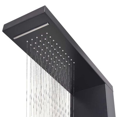 vidaXL Shower Panel System Aluminium Matte Black