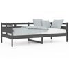 vidaXL Day Bed without Mattress Grey Solid Wood Pine 90x200 cm