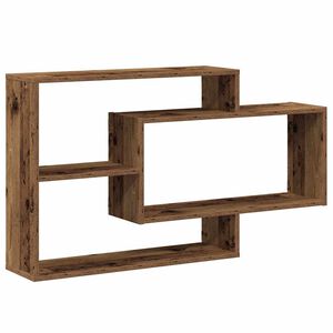 vidaXL Wall Shelf Old Wood 104x20x58.5 cm Engineered Wood