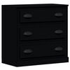 vidaXL Sideboards 3 pcs Black Engineered Wood
