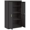 vidaXL Storage Cabinet 2 pcs Black 80 x 40 x140 cm Steel