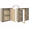 vidaXL Bathroom Furniture Set with Shelf 2 pcs Brown 60 x 30 x 60 cm