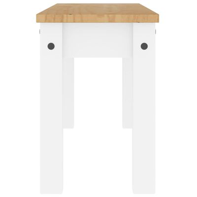 vidaXL Dining Bench Panama White 105x30x45 cm Solid Wood Pine