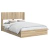 vidaXL Bed Frame with Storage and Headboard Sonoma Oak 135 x 190 cm
