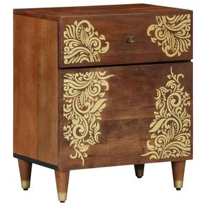 vidaXL Bedside Cabinet with Door Honey Brown 50 x 33 x 60 cm