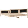 vidaXL Bed Frame with Headboard Black 180 x 200 cm Solid Pine Wood
