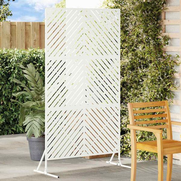 vidaXL Privacy Screen White 100 x 50 x 180 cm Steel