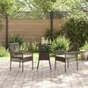 vidaXL Garden Dining Set 3 pcs Brown Poly rattan