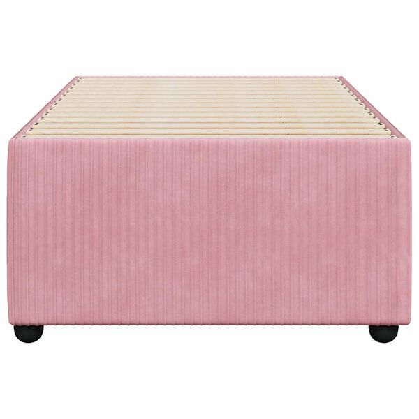 vidaXL Bed Frame without Mattress Pink 80x200 cm Velvet