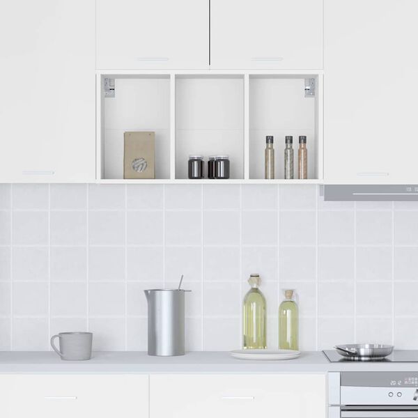 vidaXL Hanging Cabinet White 40 x 29.5 x 80 cm Engineered Wood