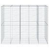 vidaXL Gabion Basket with Cover 250x100x200 cm Galvanised Iron