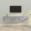 vidaXL 4 Piece TV Cabinet Set Grey Sonoma Engineered Wood