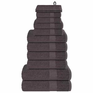 vidaXL 12 Piece Towel Set "FROGN" Anthracite 360 gsm