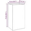 vidaXL Planter 42x38x75 cm Corten Steel