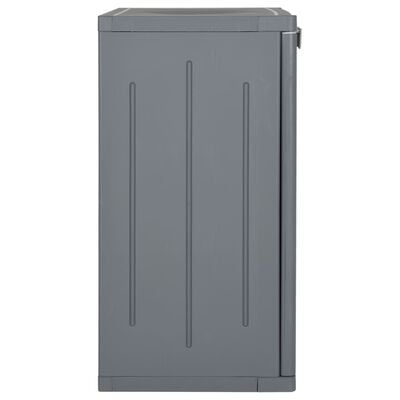 vidaXL Garden Storage Cabinet Grey 65x45x88 cm PP Rattan