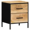 vidaXL Bedside Cabinet 2 pcs Brown and Black 40 x 35 x 50 cm