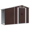 vidaXL Garden Shed Brown 277x279x179 cm Galvanised Steel