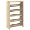 vidaXL Shoe Rack Sonoma Oak 60x25x100 cm Engineered Wood