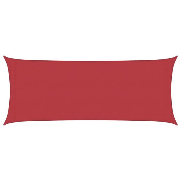 vidaXL Sunshade Sail 160 g/m&sup2; Red 2x5 m HDPE