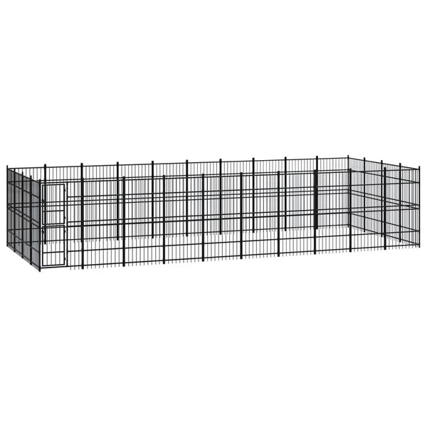 vidaXL Outdoor Dog Kennel Steel 36.86 m&sup2;