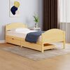 vidaXL Bed Frame without Mattress with 2 Drawers Solid Wood 100x200 cm